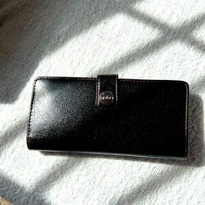Hobo wallet- black leather